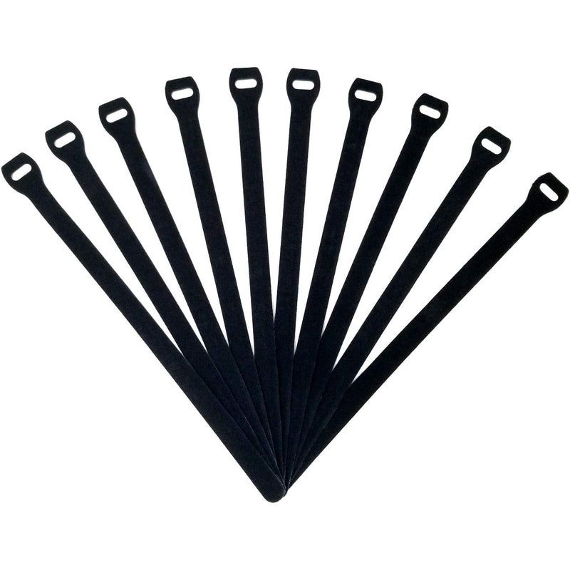 ENVISIONED Reusable Cable Ties Large and Strong Gripping Jumbo Size 3/4" x 16" for Large Bundles of Cables - 10 Pack (Black) - Image 2